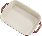 STAUB Ceramic Rectangular Baking Dish Set, 2 pc, Red