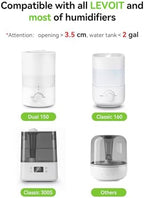 8 Pack Demineralization Cartridge Compatible with All LEVOIT Top Fill Humidifiers, Humidifier Water Cleaners, Efficiently Reduce Dust & Odor
