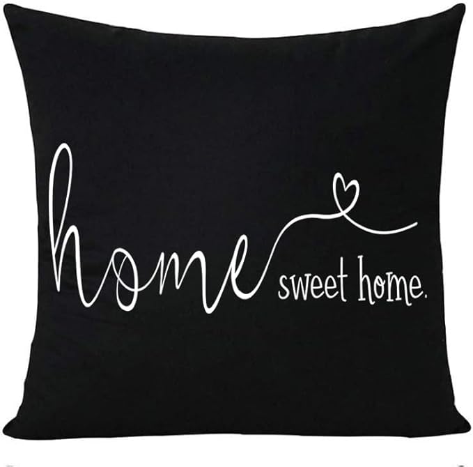 MFGNEH Home Sweet Home Quotes Farmhouse Pillow Covers 18x18 Inch, Farmhouse - Image 7