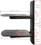 VideoSecu 2 Shelf DVD DVR VCR Wall Mount Bracket Component Shelf for DVD Player DDS Receiver Video Audio Cable Box MDVD04B WP6