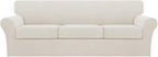 Turquoize 4 Piece Sofa Covers for 3 Cushion Couch Sofa Slipcover Soft Couch by Turquoize