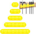 Cable Holder Clips，5 Packs Yellow Cable Management Cord Organizer Clips Silicone Self Adhesive for Desktop USB Charging Cable Nightstand Power Cord Mouse Cable Wire PC Office Home(7-5-3-2-1 Slots)