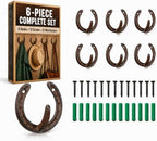 6 Pack Horseshoe Hooks for Wall Heavy Duty Cast Iron Wall Hangers