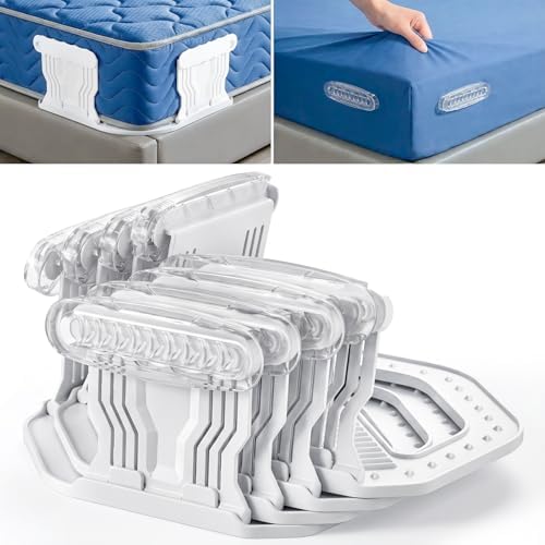 Bed Sheet Holders, 4 Pack Foldable Sheet Fasteners for Mattress Corners