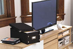 Snap-N-Store DVD Storage Box - Durable Disc Holder with Lid to Store for Discs (1 Pack - DVD, Black)