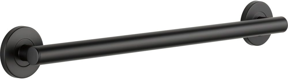 DELTA FAUCET 41824-BL Contemporary Decorative ADA Grab Bar 24 in, Matte Black