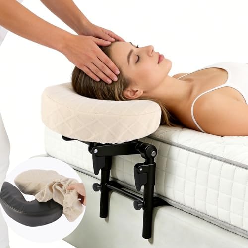 Wingle Massage Headrest for Bed at Home,Portable Bed Massage Head Holder,Adjustable Bedside Massage Face Cradle, Washable Massage Table Kit for Sleeping Mattress,Face Down Pillow After Eye Surgery