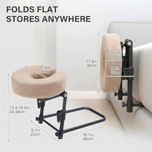 Wingle Massage Headrest for Bed at Home,Portable Bed Massage Head Holder,Adjustable Bedside Massage Face Cradle, Washable Massage Table Kit for Sleeping Mattress,Face Down Pillow After Eye Surgery