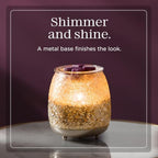 Scentsy Glisten Nickel-Plated Glass Wax Warmer, Glam Decor