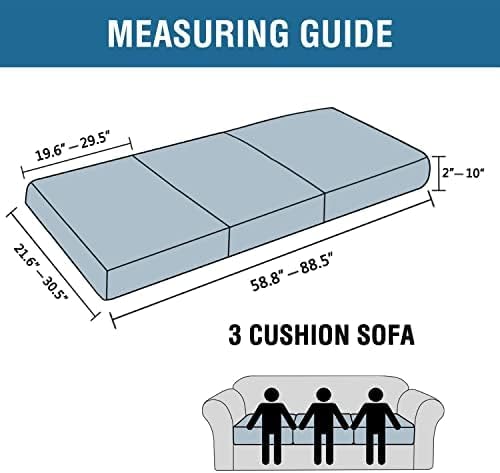 H.VERSAILTEX Super Stretch Individual Seat Cushion Covers Sofa Covers Couch - Image 3