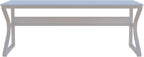 OSCHF 71-Inch Extra Long Desk with Storage Shelf, Warm White