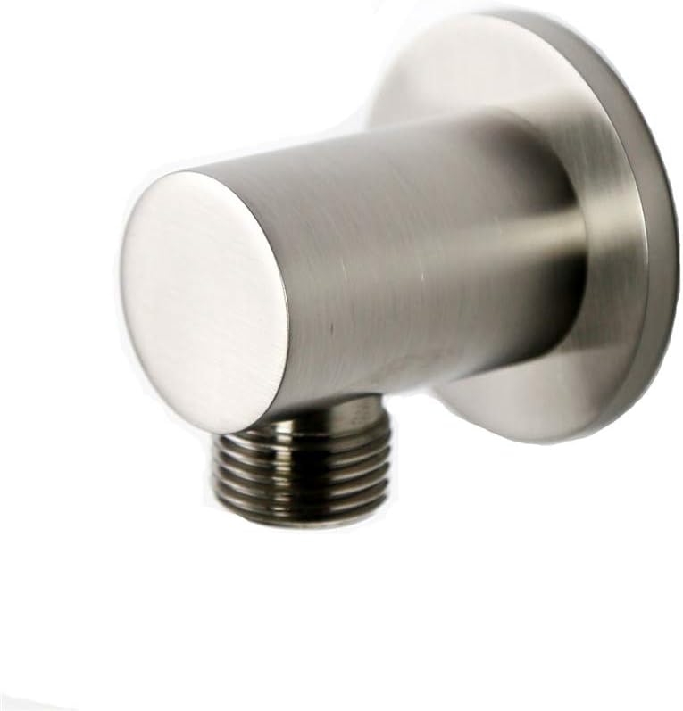 Shower Elbow Shower Wall Supply Elbow for Hand Held Shower Hose,Wall Union Water Outlet for Handheld Shower Head Attachment,Shower System Drop Ell Tub Hose Connector Adapter Replacement Brushed Nickel