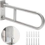 Toilet Grab Bar 24 Inch, Folding Bathroom Safety Rail for Seniors