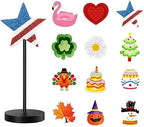 12pcs Interchangeable Holiday Decor Wooden Seasonal Table Decor Gift