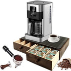 Coffee Pod Holder Storage Wooden Organizer for Countertop (30 Pods)