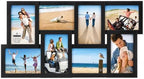 Malden 8-Opening 4x6 Collage Picture Frame, Black Plastic, Wall Mount