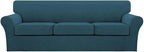Turquoize 4 Piece Sofa Covers for 3 Cushion Couch Sofa Slipcover Soft Couch by Turquoize