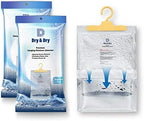 Dry & Dry 2 Packs [Net 14 Oz/Pack] Premium Hanging Moisture Absorber to Control Excess Moisture for Basements, Closets, Bathrooms, Laundry Rooms. - Ultra Strong Moisture Absorber