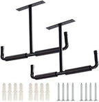 Overhead Garage Storage Hooks, Heavy Duty Ceiling Mount Rack, 2 Pack Black