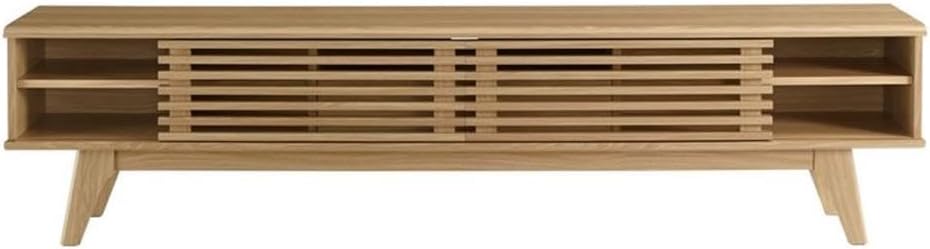 Modway Render Mid-Century Modern Low Profile 70 Inch TV Stand in Oak, 70"