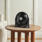 COMFORT ZONE 11" 3-Speed Tabletop Air Circulator Fan with Tilt, Black