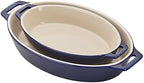 Staub Ceramic 2-piece Oval Baking Dish Set - Matte Black