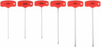 HARFINGTON 6pcs T-Handle Ball End Hex Key Set 2/2.5/3/4/5/6mm S2 Steel Metric Inner Hexagon Wrench T-Key Spanner Repairing Tool for Home Auto Maintenance Bike Motorcycle Repair