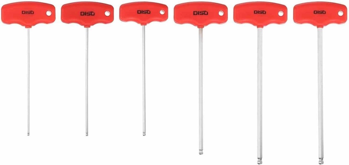 HARFINGTON 6pcs T-Handle Ball End Hex Key Set 2/2.5/3/4/5/6mm S2 Steel Metric Inner Hexagon Wrench T-Key Spanner Repairing Tool for Home Auto Maintenance Bike Motorcycle Repair