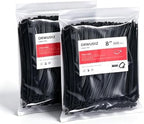 Cable Zip Ties, 8 Inch Black 1200 Pcs