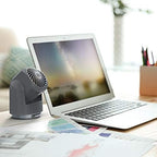 Vornado Flippi V6 Compact Air Circulator Fan, Quiet Portable Travel Fan for Office or Bedroom, Adjustable Head, 2 Speeds, Storm Gray