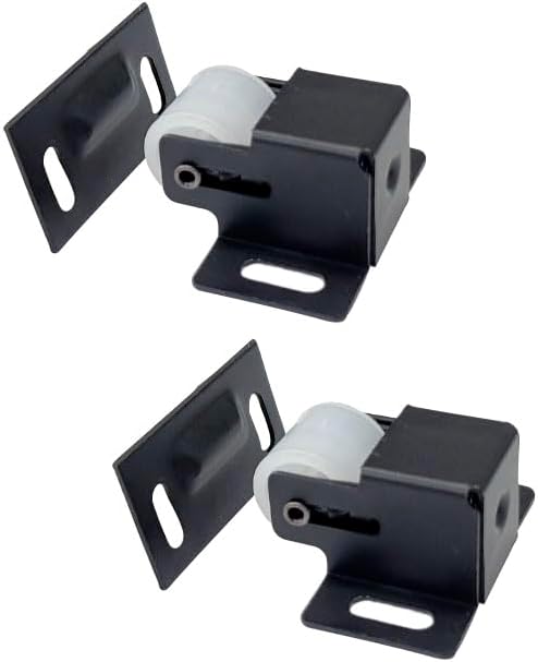 Heavy Duty Large Jumbo Roller Catch Latch for Closet Doors and Cabinets, Matte Nickel, Made in Taiwan, 2 Pack