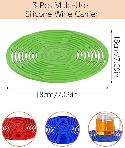 Multi-Use Silicone Wine Carrier,Reusable Single Wine Bottle Carrying Pouch