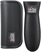 All-Clad Professional Silicone Grip Set, 500°F Heat Resistance, Black/Grey, 2pc