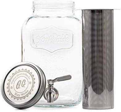 REPLACMENT FILTER ONLY - Cold Brew Filter for 1 Gallon Mason Jars, Stainless-Steel Ultra Fine Mesh, Reusable Replacement Brewing Accessory, Supports Fresh Tea | Original Grind Co.