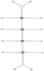 Bed Sheet Straps Adjustable, Mattress Holder,Elastic Bed Sheet Clips with Metal Clip for Bed Sheet, Mattress, Or Sofa(White)