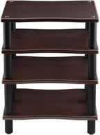 Monolith 4 Tier Audio Stand XL - Open Air Design, Each Shelf Supports up to 75 Lbs, Perfect Way to Organize AV Components, Espresso