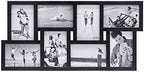 Malden 8-Opening 4x6 Collage Picture Frame, Black Plastic, Wall Mount