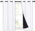 NICETOWN White 100% Blackout Curtains 45 inches Long, 2 Thick Layers Completely by NICETOWN