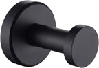 APLusee Matte Black Towel Hook for Bathroom Home Storage, Wall Mounted