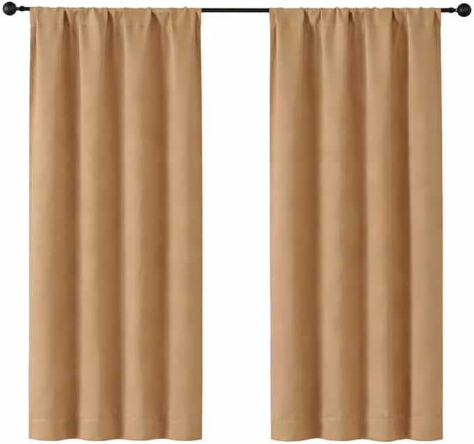 Simplebrand Ava Taupe Blackout Curtains by Simplebrand
