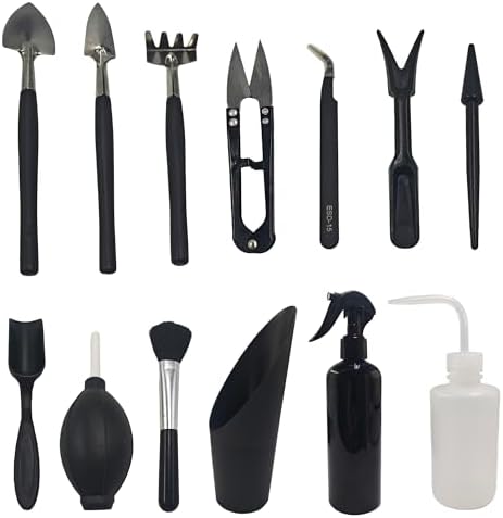 13Pcs Succulent Tools Set Mini Garden Tool Kit Transplanting Tools for Succulent Care Miniature Gardening Plant Watering Houseplant
