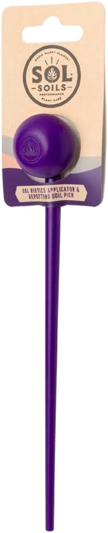 Sol Soils Sol Biotics 2-in-1 Teaspoon and Repotting Soil Pick - Measuring Scoop for Soil Amendments with Plant Repotting Tool for Root Cleaning and Indoor Plant Care