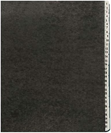 Amazon Basics Expandable Desktop File Sorter, Daily & Monthly Paper Organizer, Letter Size, Black
