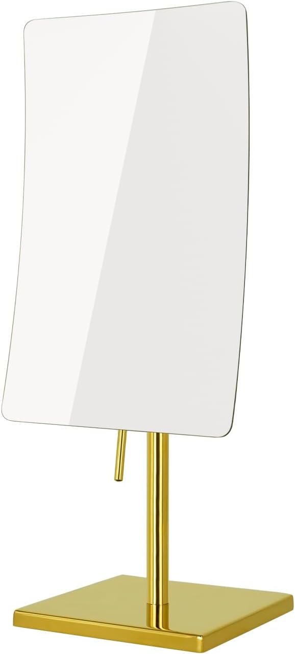 DOWRY Tabletop Magnifying Makeup Mirror Vanity Mirror Polished Chrome