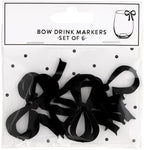 Santa Barbara Design Studio Christmas Wine Glass Cocktail Drink Markers Wine Glass Charms, Set of 6, Bow