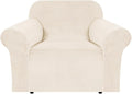 H.VERSAILTEX Stretch Velvet Armchair Cover Couch Covers 1 Cushion Chair by HVERSAILTEX