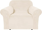 H.VERSAILTEX Stretch Velvet Armchair Cover Couch Covers 1 Cushion Chair by HVERSAILTEX