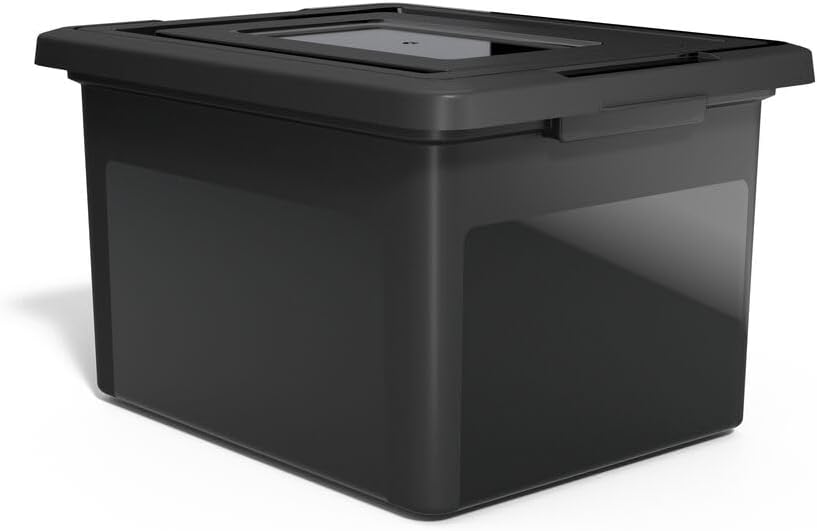 Staples File Folder Tote, Portable Filing Box for Letter Size Hanging Files