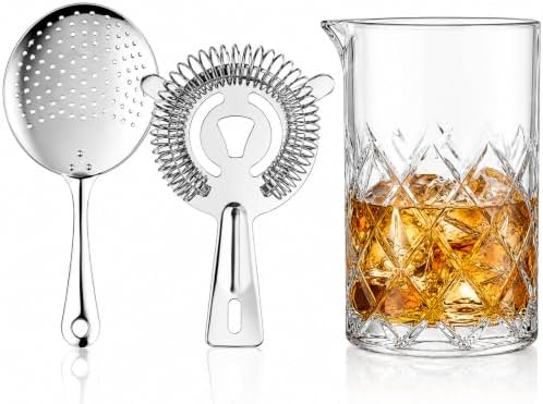 Cocktail Mixing Glass with Strainers Set