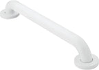 Moen Bathroom Safety 12-Inch Peened Textured Grip Stainless Steel Bathroom Grab Bar with Concealed Screws, Shower Handles for Elderly, R8712P